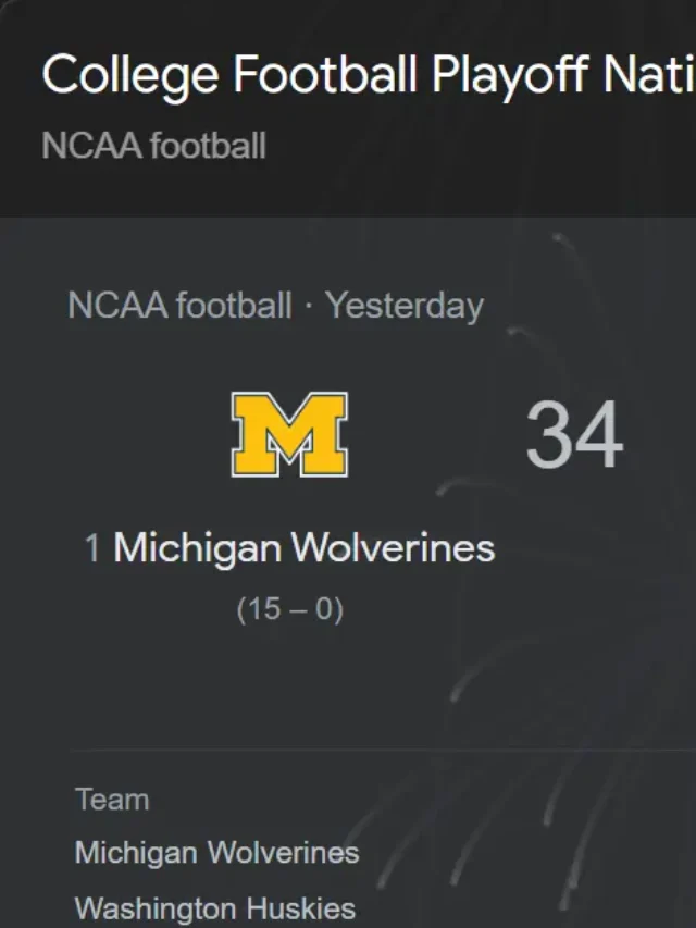 Michigan vs Washington 34-13